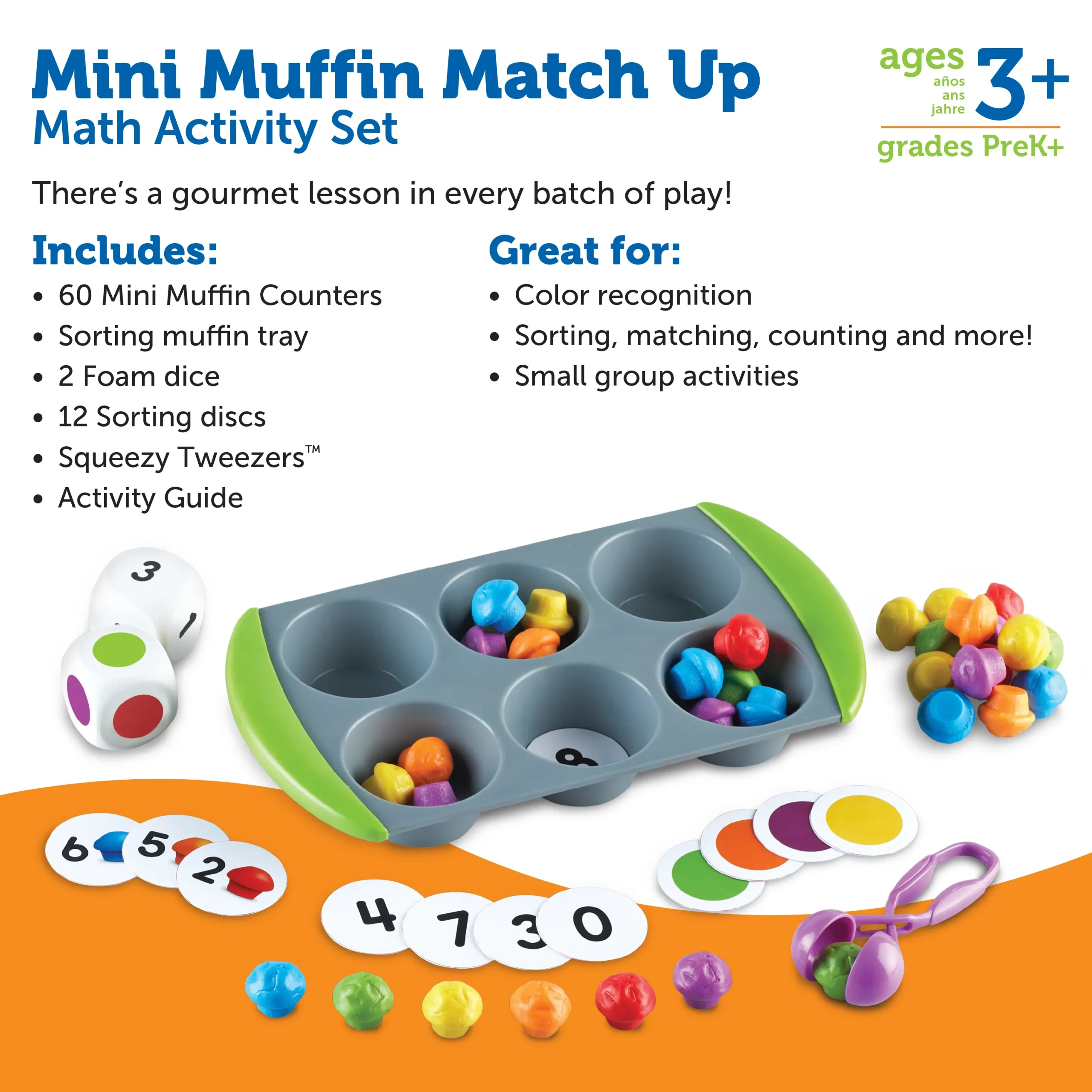 Learning Resources Puzzle Mini Muffin Match Up Math Activity Set - Image 2