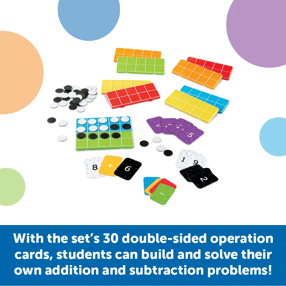 Learning Resources Puzzle Rainbow Ten-Frames Classroom Set - Image 4