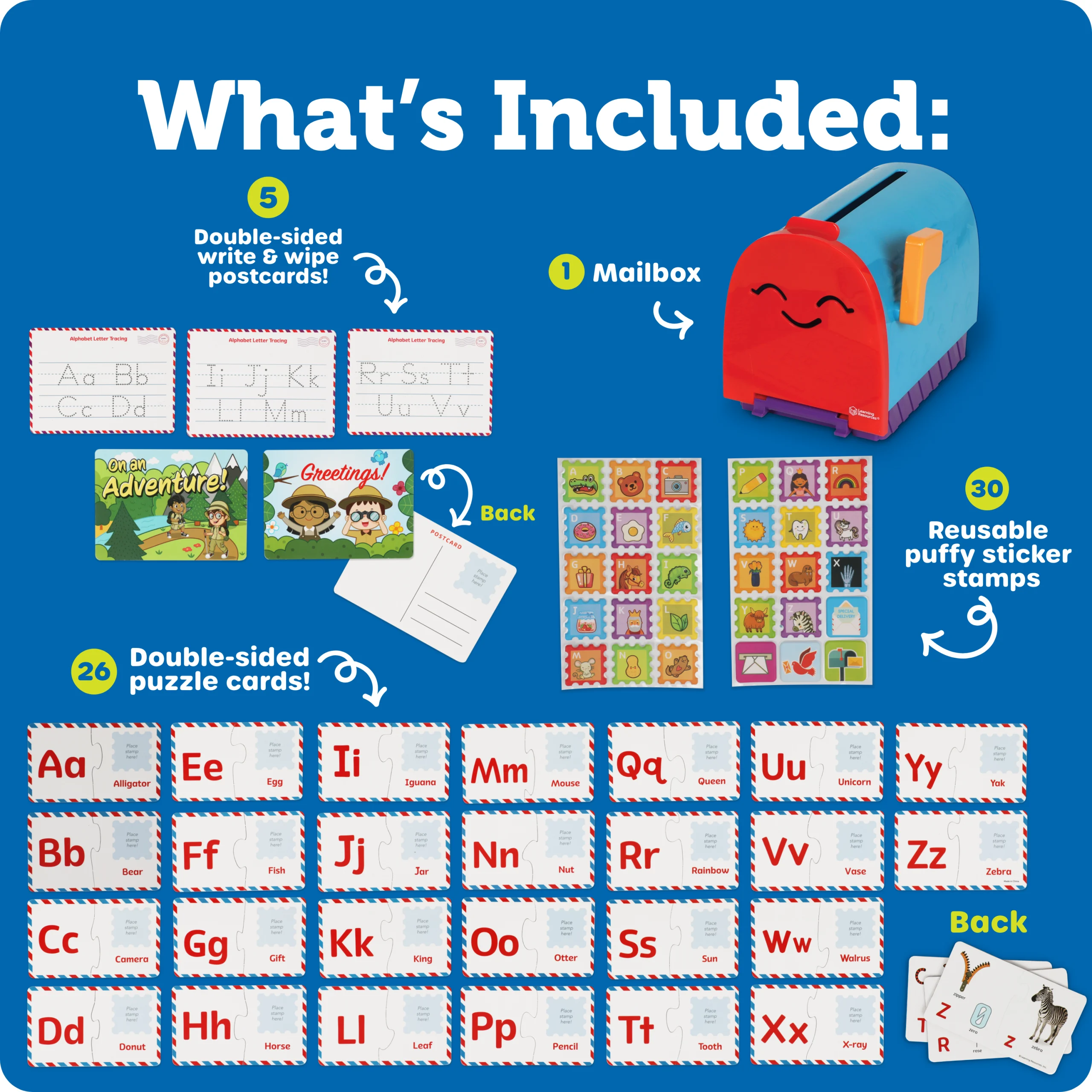 Learning Resources Puzzle Alphabet Learning Mailbox - Image 2