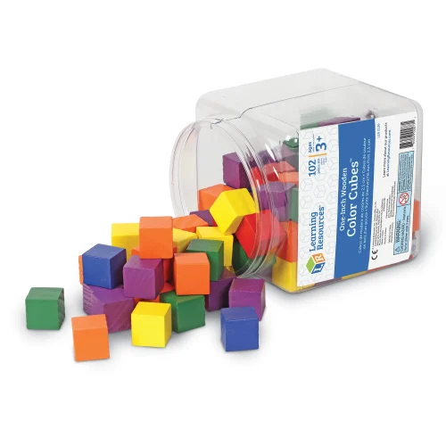 Alternative view of Learning Resources Puzzle Wooden Color Cubes, Set of 102