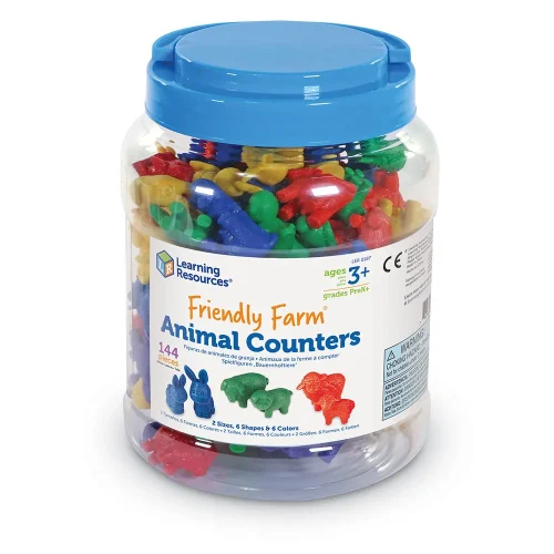 Alternative view of Learning Resources Puzzle Friendly Farm® Animal Counters, Set of 144