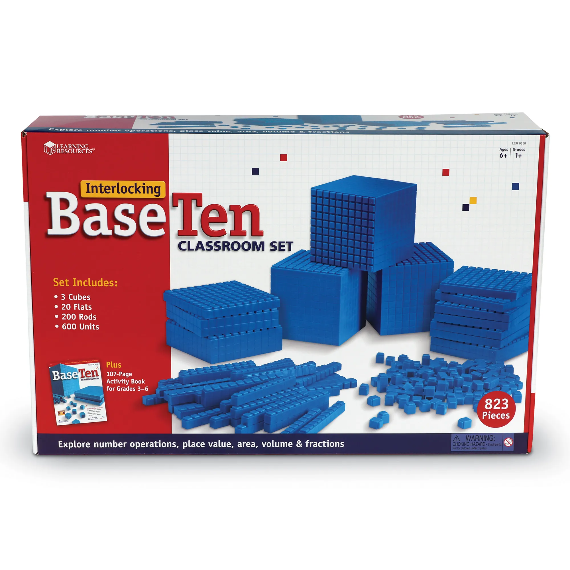 Learning Resources Puzzle Interlocking Base Ten Classroom Set - Image 5