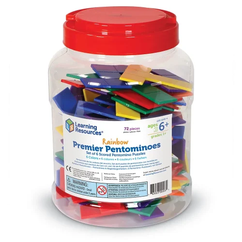 Alternative view of Learning Resources Puzzle Rainbow Premier Pentominoes