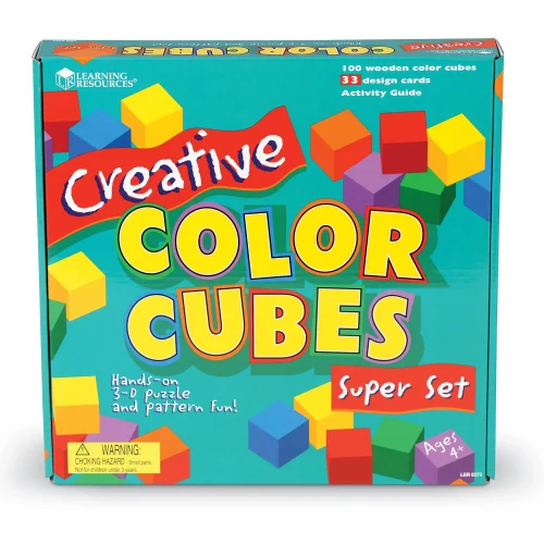 Alternative view of Learning Resources Puzzle Creative Color Cubes Activity Set
