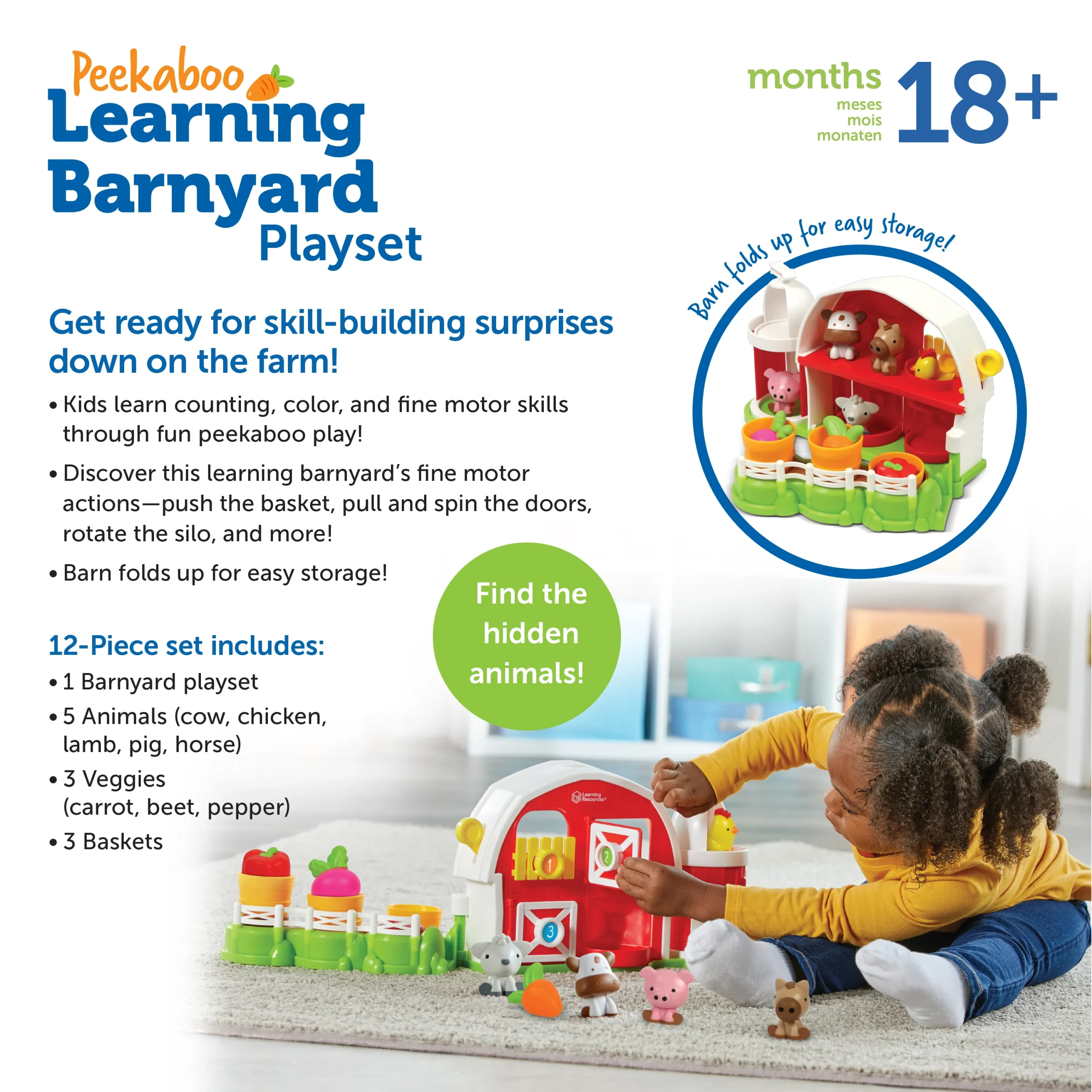 Learning Resources Puzzle Peeksville® Learning Barnyard Playset - Image 2