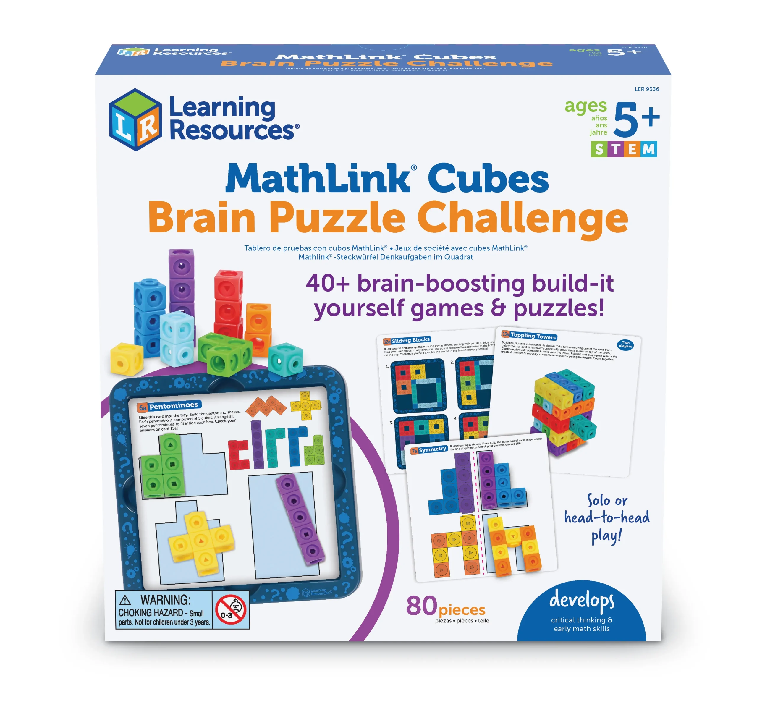 Learning Resources Puzzle MathLink® Cubes Brain Puzzle Challenge - Image 8