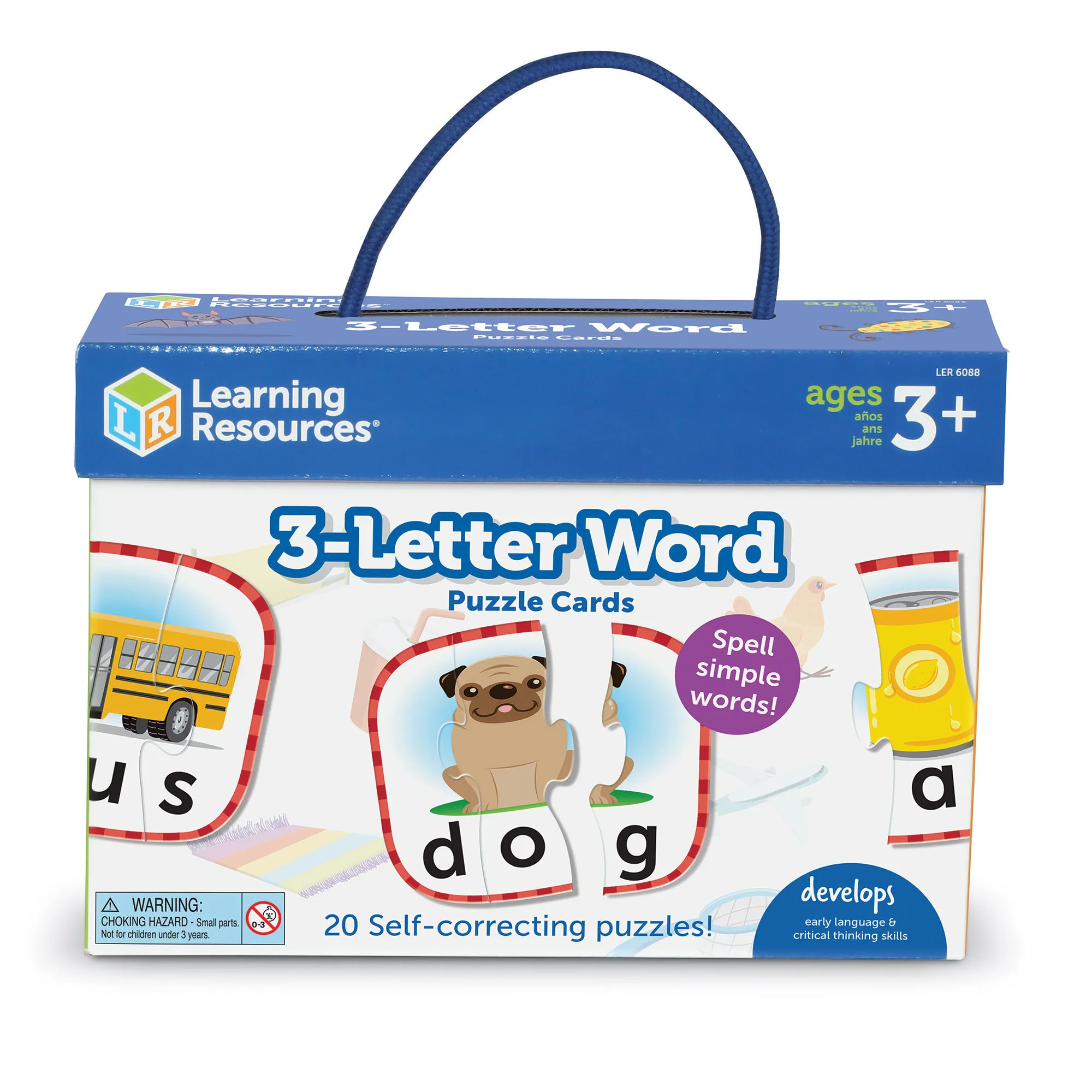 Learning Resources Puzzle 3-Letter Word Puzzle Cards - Image 2