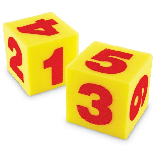 Alternative view of Learning Resources Puzzle Giant Soft Number Cubes, Set of 2