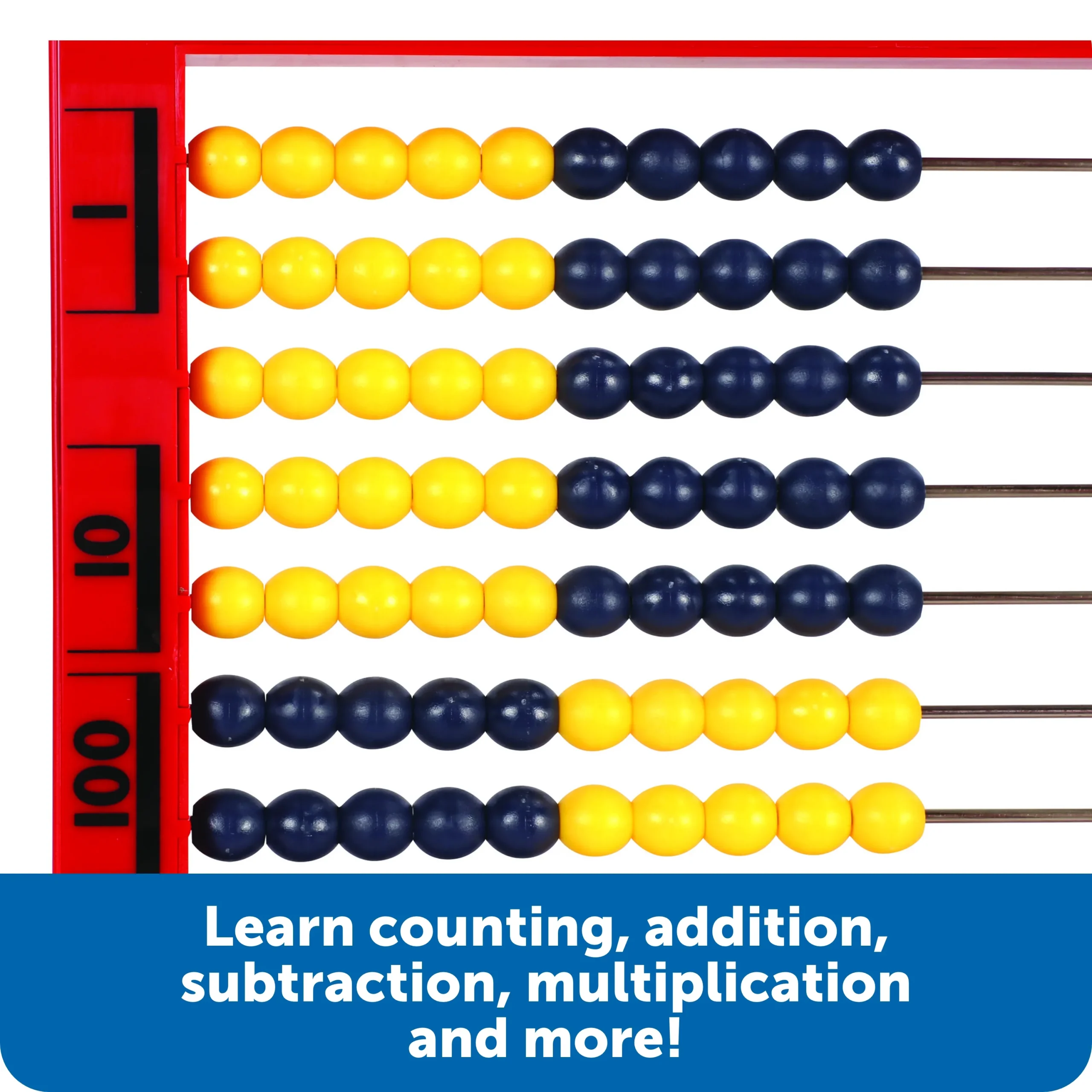 Learning Resources Puzzle 2-Color Desktop Abacus - Image 4