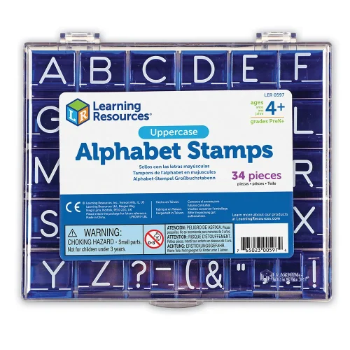 Alternative view of Learning Resources Puzzle Uppercase Alphabet Stamps Set