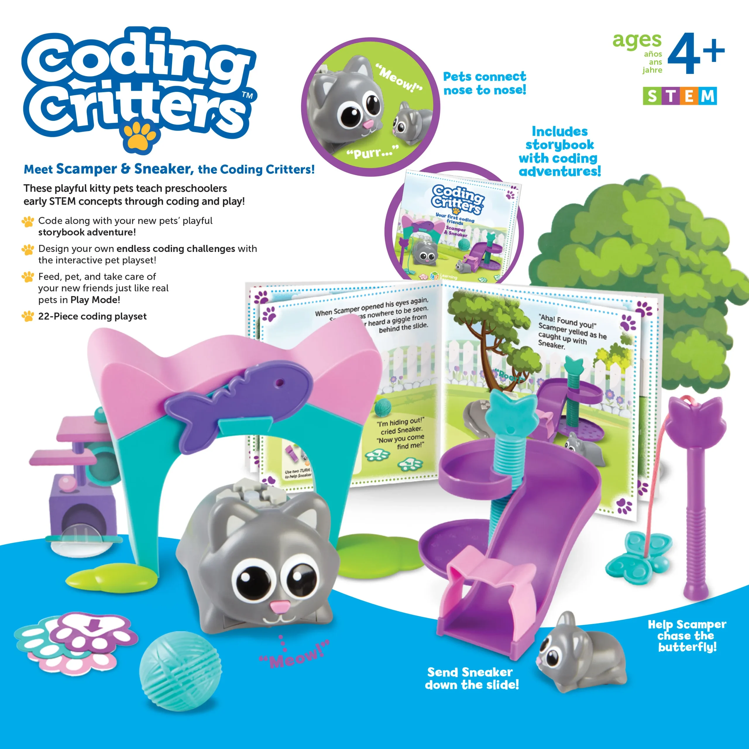 Learning Resources Puzzle Coding Critters® Scamper & Sneaker - Image 7