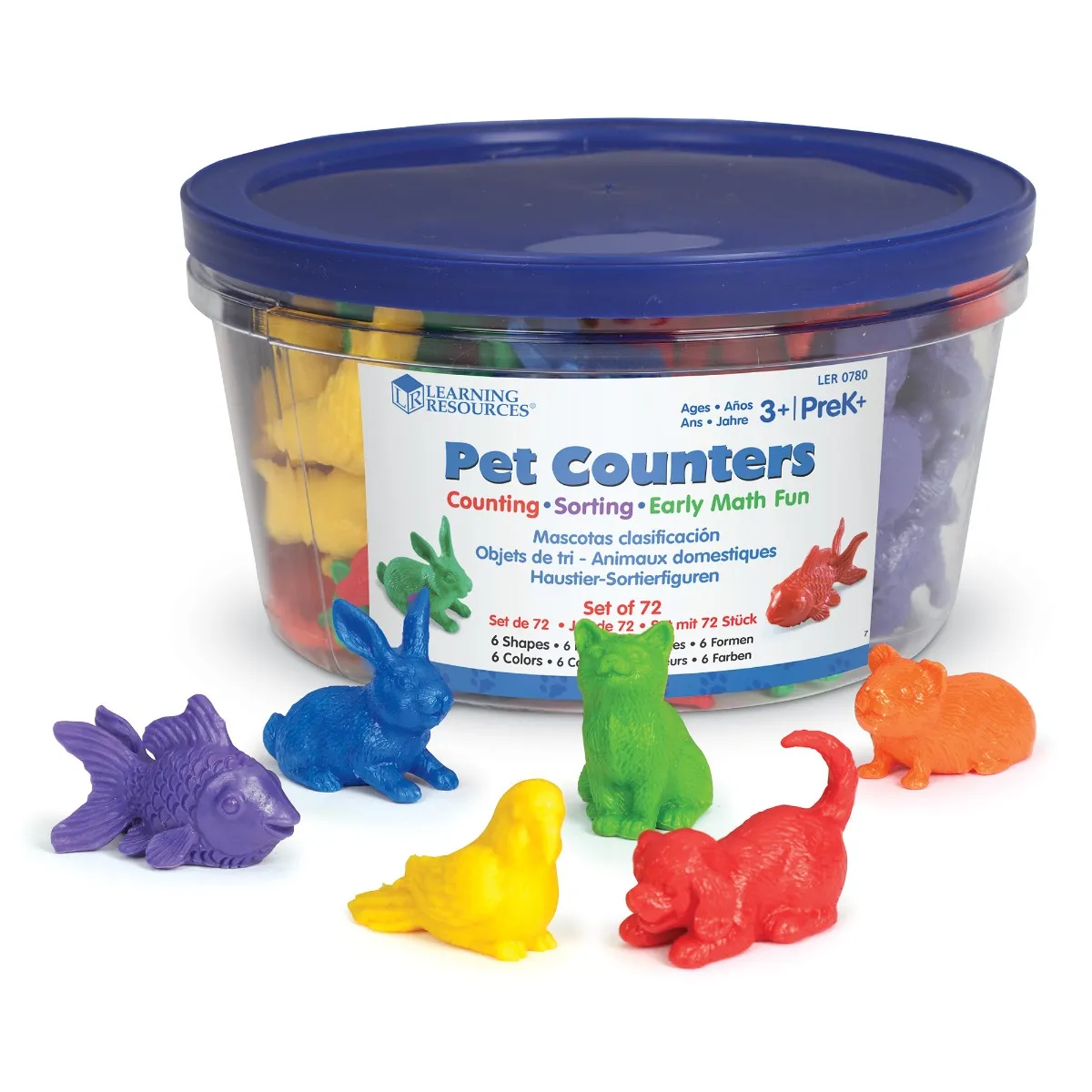 Learning Resources Puzzle Pet Counters, Set of 72 - Image 7