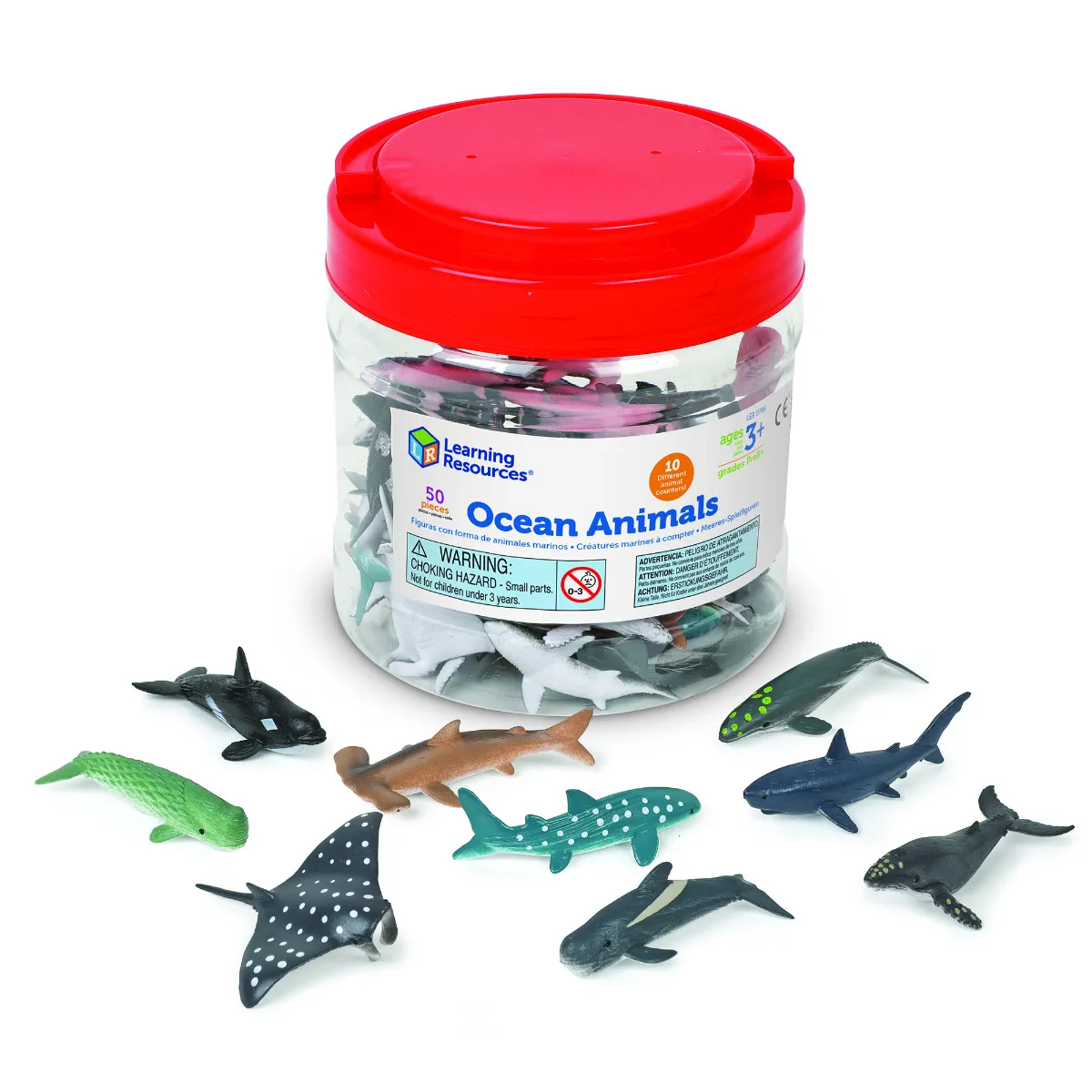 Learning Resources Puzzle Ocean Animals Counters, Set of 50 - Image 8