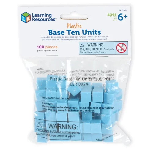 Alternative view of Learning Resources Puzzle Plastic Base Ten Units, Set of 100