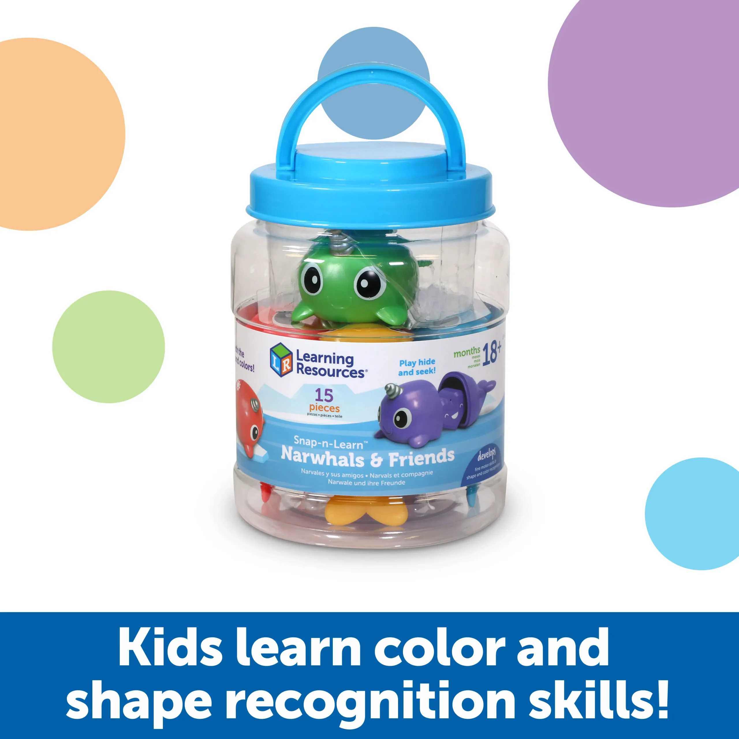 Learning Resources Puzzle Snap-n-Learn™ Narwhals and Friends - Image 4
