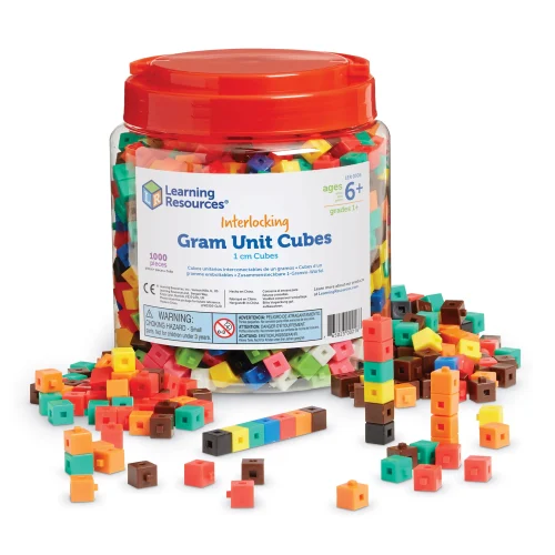 Learning Resources Puzzle Interlocking Centimeter Cubes, Set of 1000