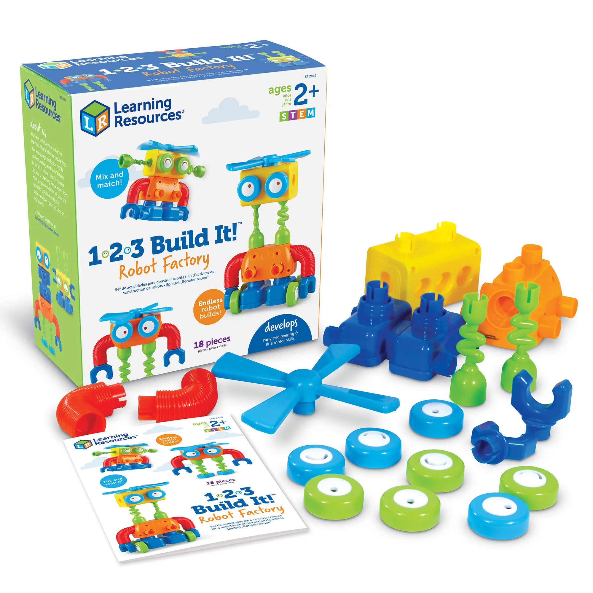 Learning Resources Puzzle 1-2-3 Build It!™ Robot Factory