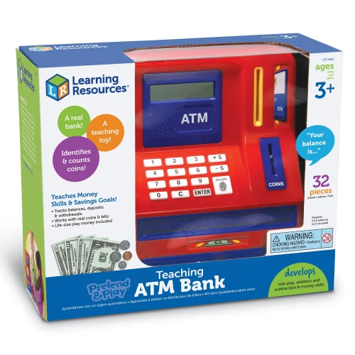 Alternative view of Learning Resources Puzzle Pretend & Play® Teaching ATM Bank