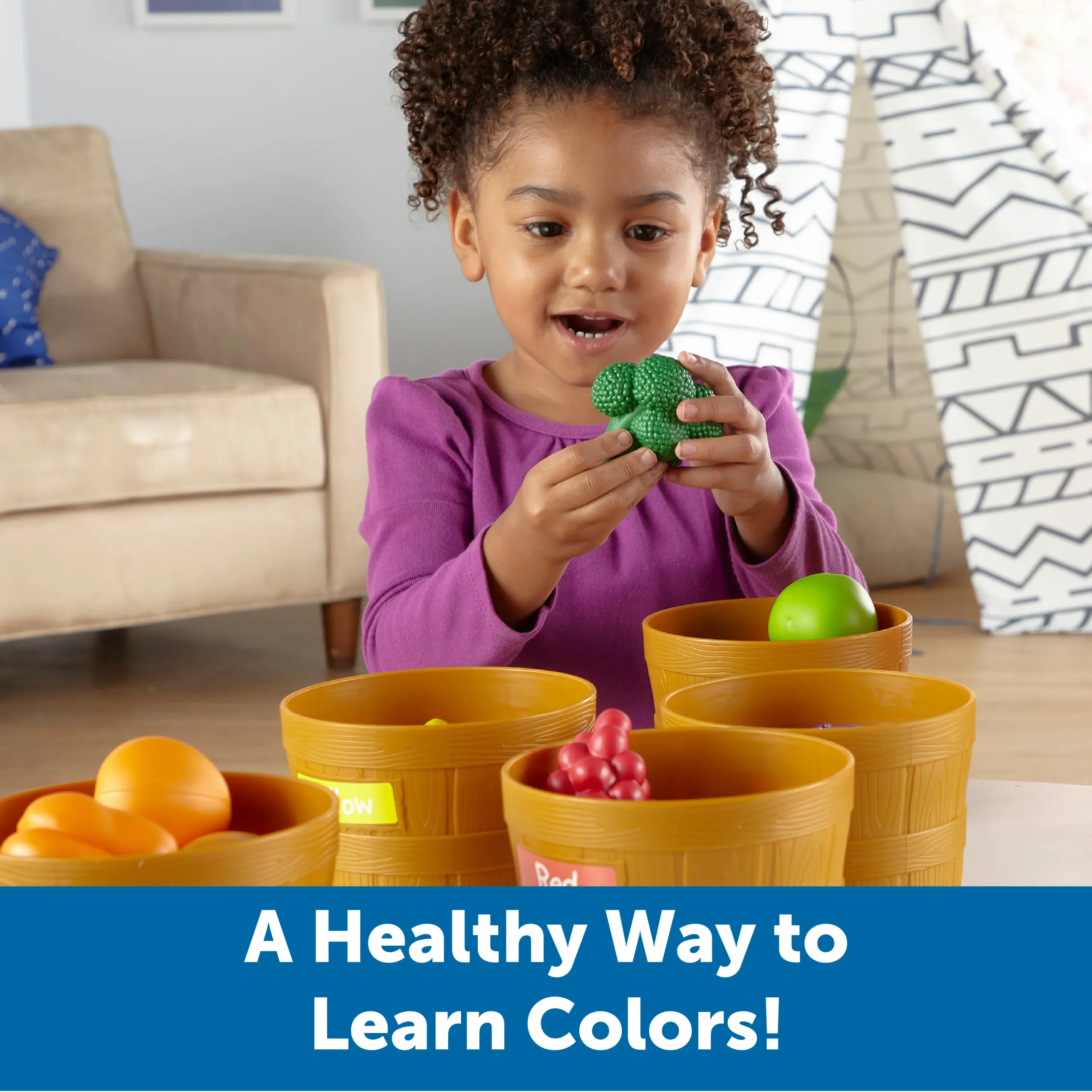 Learning Resources Puzzle Farmer's Market Color Sorting Set - Image 3