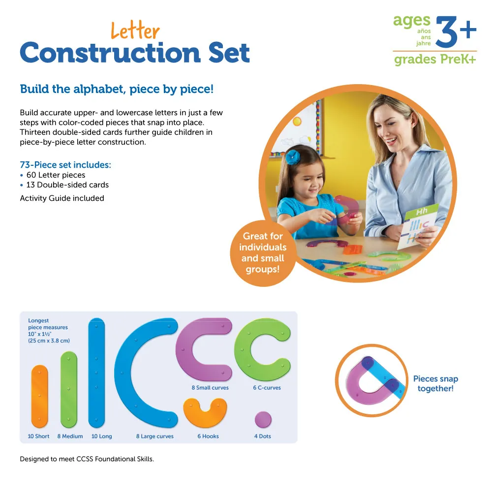 Learning Resources Puzzle Letter Construction Activity Set - Image 7