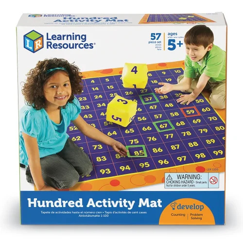 Alternative view of Learning Resources Puzzle Hip Hoppin' Hundred Mat Hundreds Activity Mat
