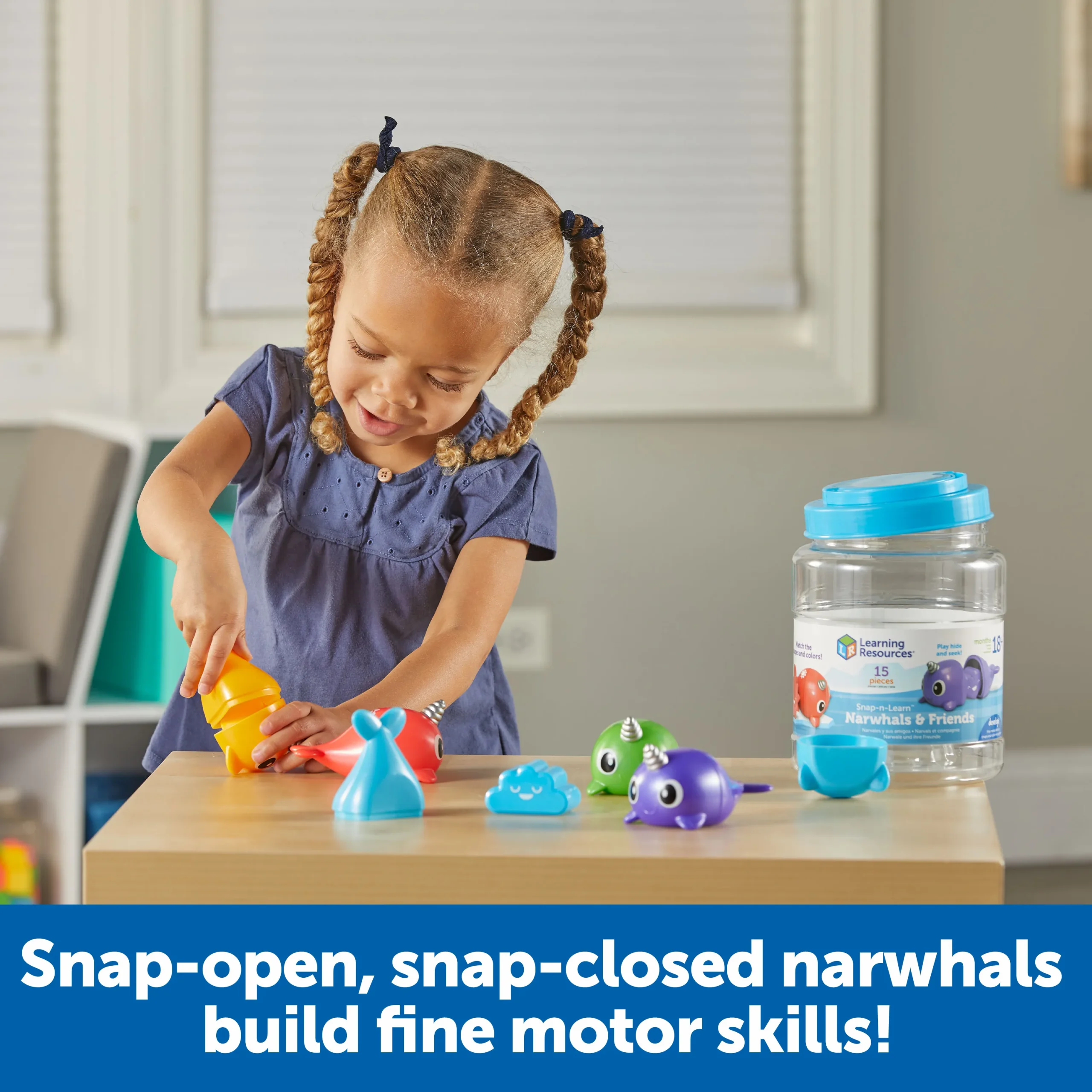 Learning Resources Puzzle Snap-n-Learn™ Narwhals and Friends - Image 5