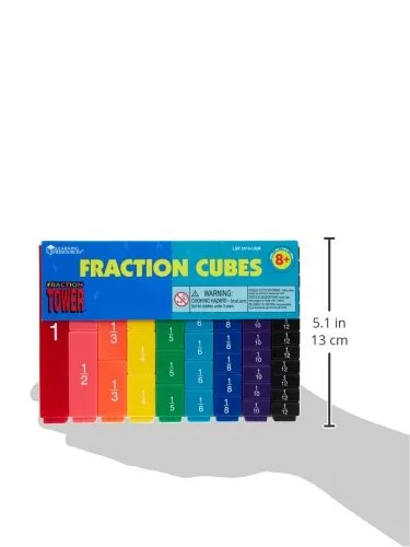 Learning Resources Puzzle Fraction Tower® Fraction Cubes - Image 5