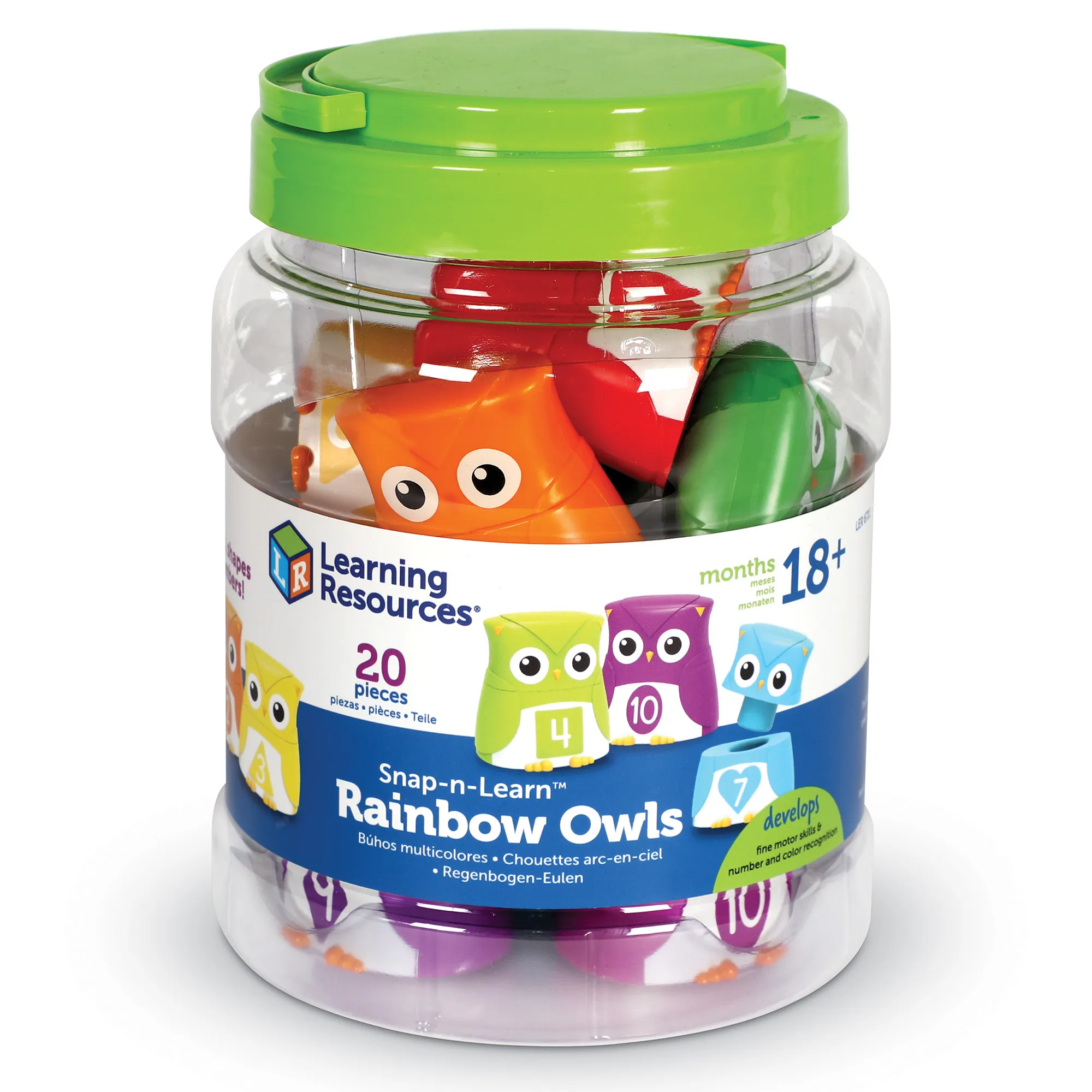 Learning Resources Puzzle Snap-n-Learn™ Rainbow Owls - Image 2