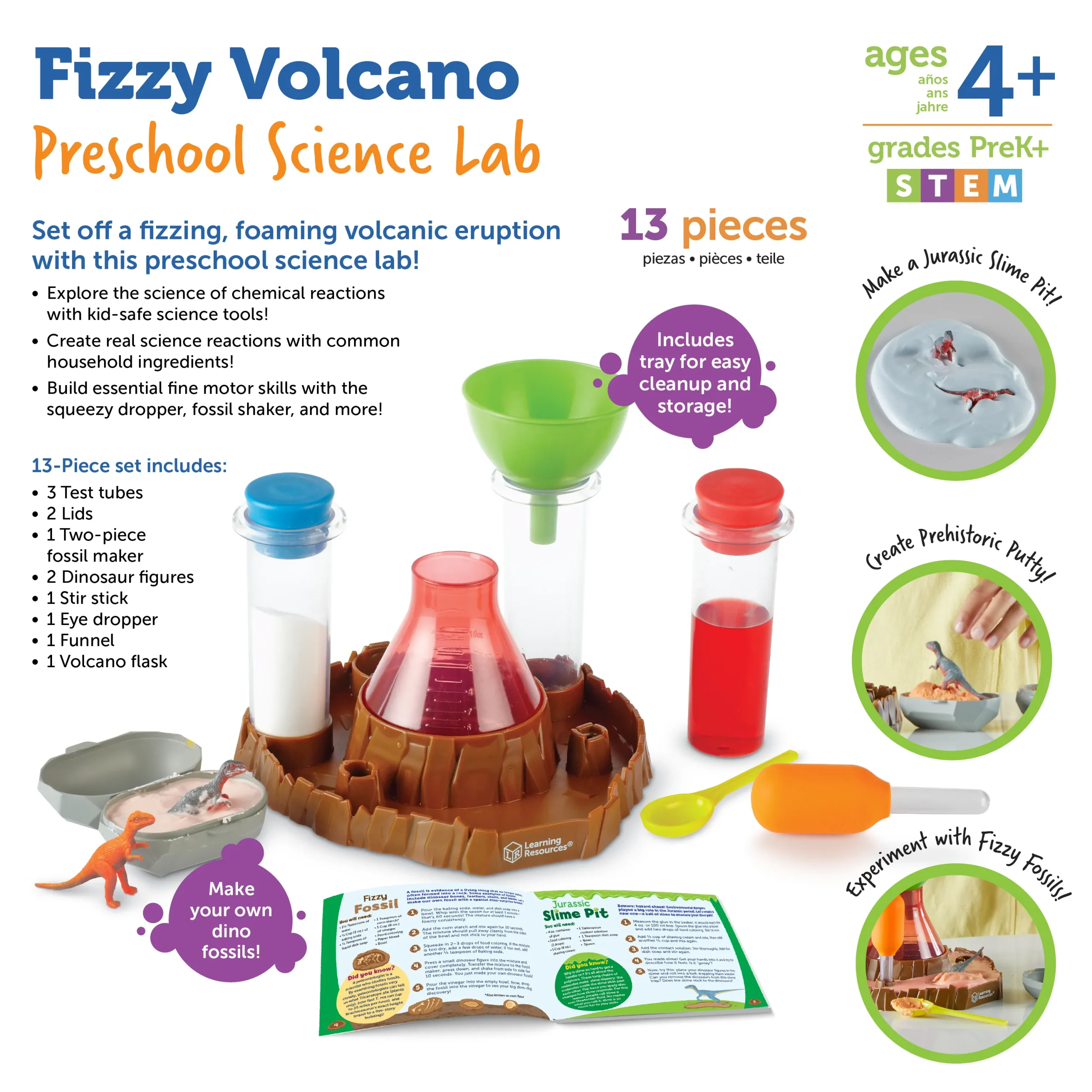 Learning Resources Puzzle Fizzy Volcano Preschool Science Lab - Image 7
