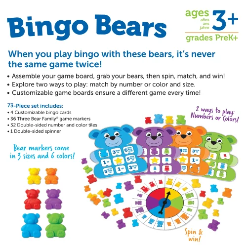 Alternative view of Learning Resources Puzzle Bingo Bears Game