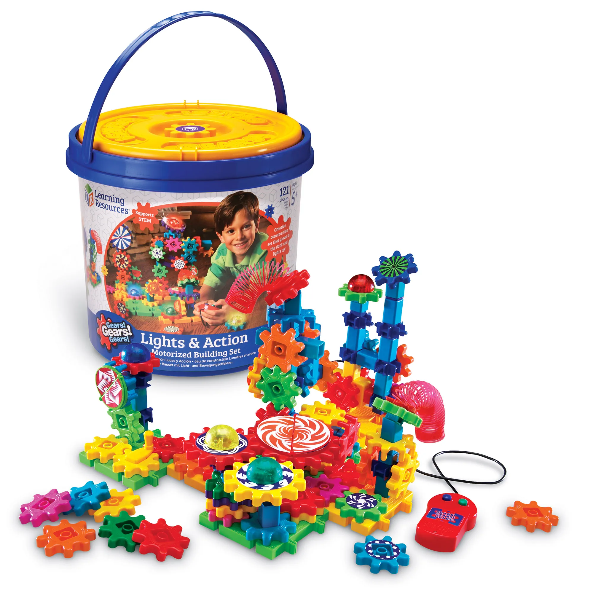 Learning Resources Puzzle Gears! Gears! Gears!® Lights & Action Motorized Building Set
