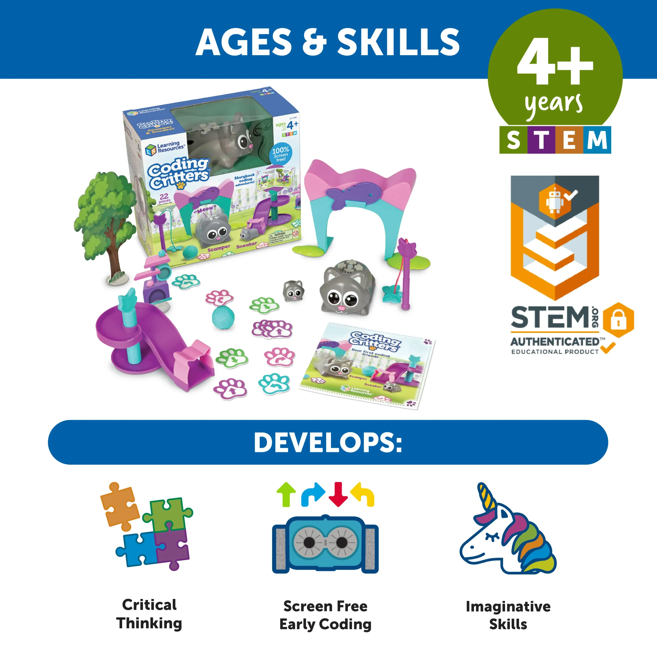 Learning Resources Puzzle Coding Critters® Scamper & Sneaker - Image 8