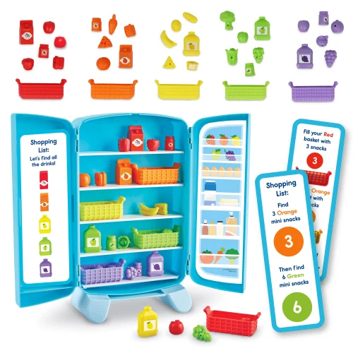 Learning Resources Puzzle Sorting Snacks Mini Fridge