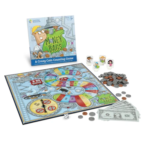 Learning Resources Puzzle Money Bags Coin Value Game