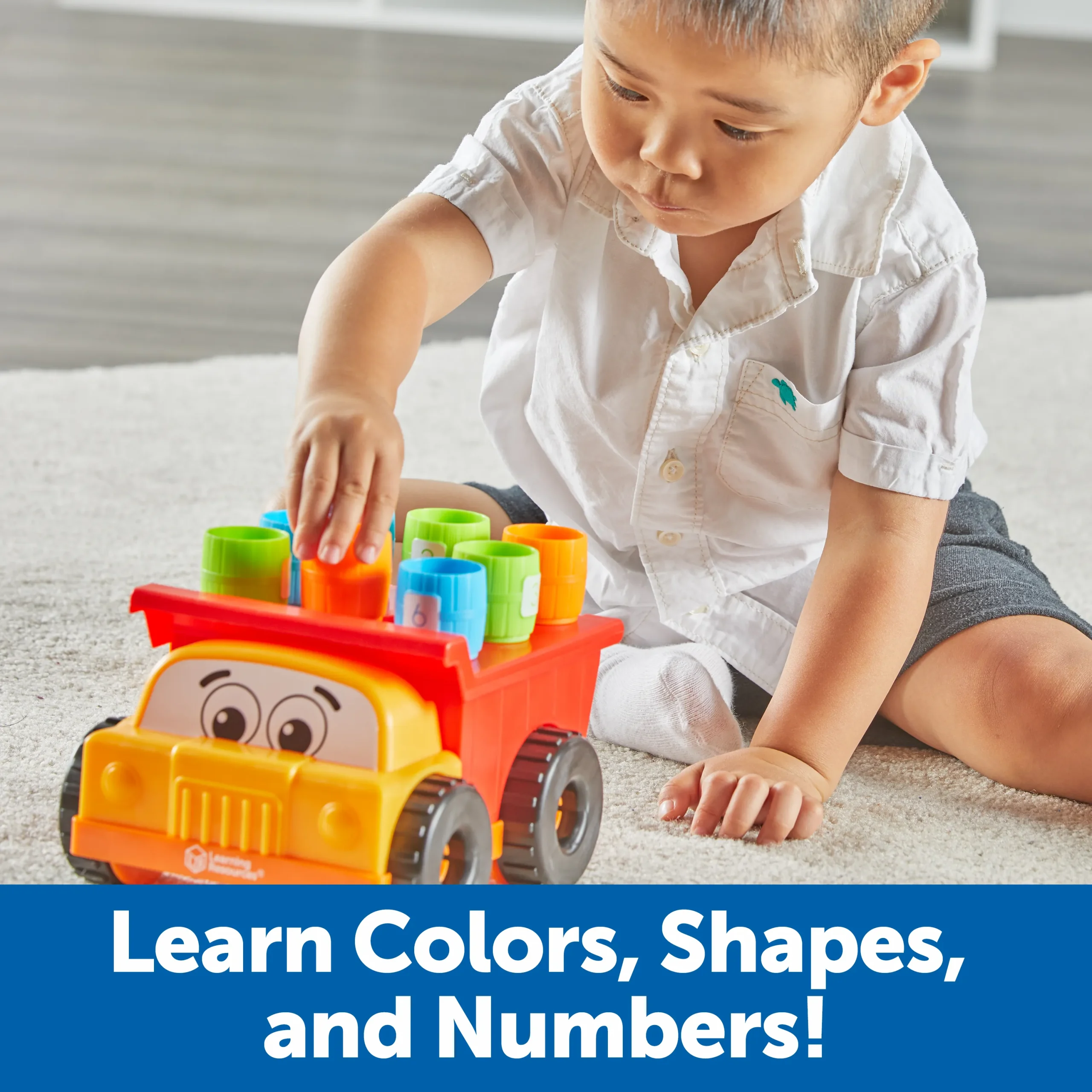 Learning Resources Puzzle Tony the Peg Stacker Dump Truck - Image 5