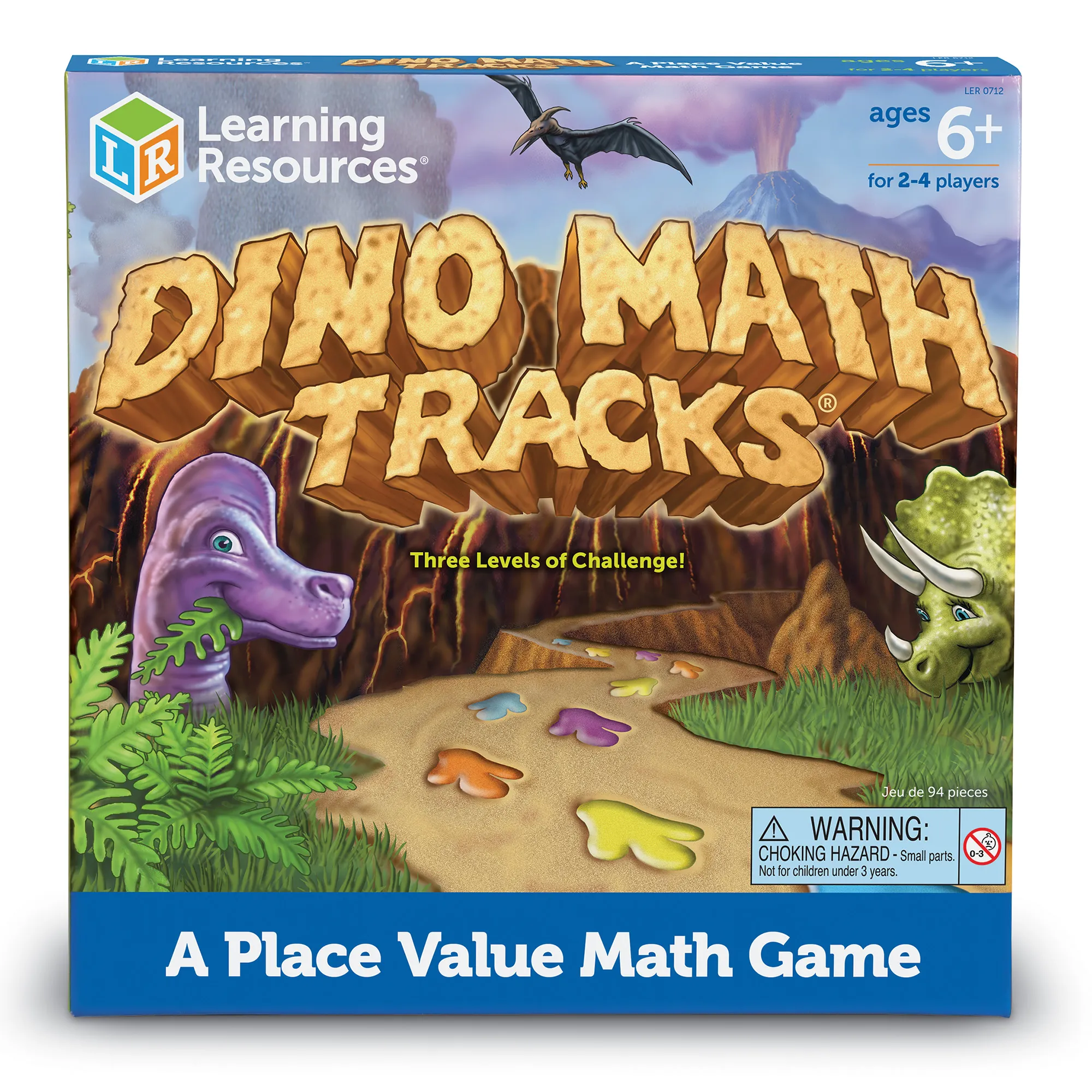 Learning Resources Puzzle Dino Math Tracks Place Value Game - Image 4