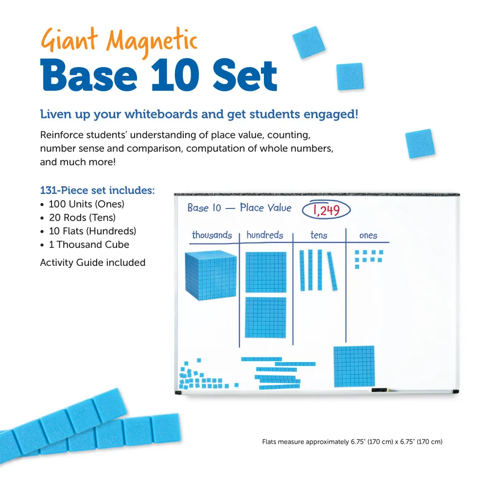 Learning Resources Puzzle Giant Magnetic Base Ten Set - Image 6