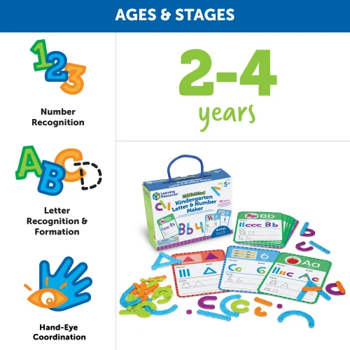 Alternative view of Learning Resources Puzzle Skill Builders! Letter & Number Maker