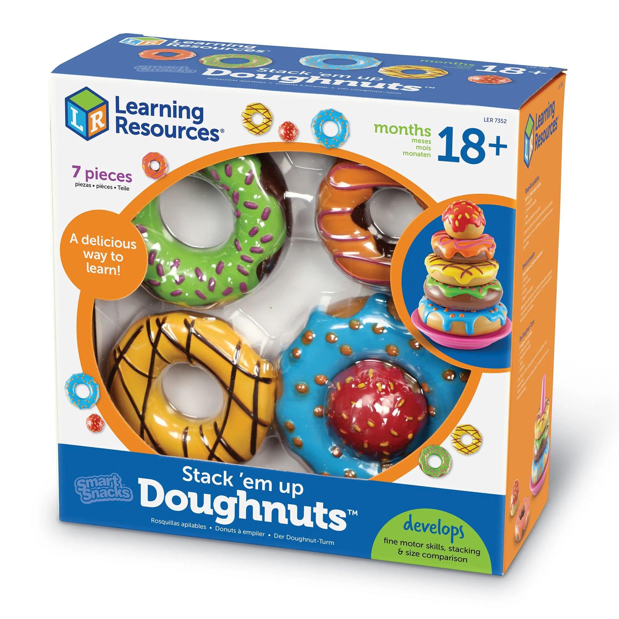Learning Resources Puzzle Smart Snacks® Stack 'em Up Doughnuts - Image 8