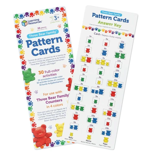 Alternative view of Learning Resources Puzzle Three Bear Family® Pattern Cards, Set of 16