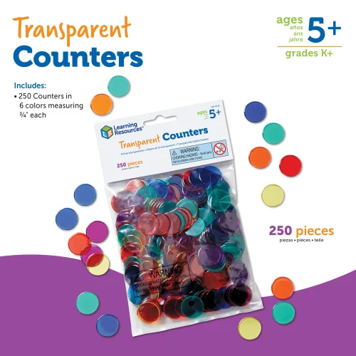Alternative view of Learning Resources Puzzle Transparent Counters, Set of 250