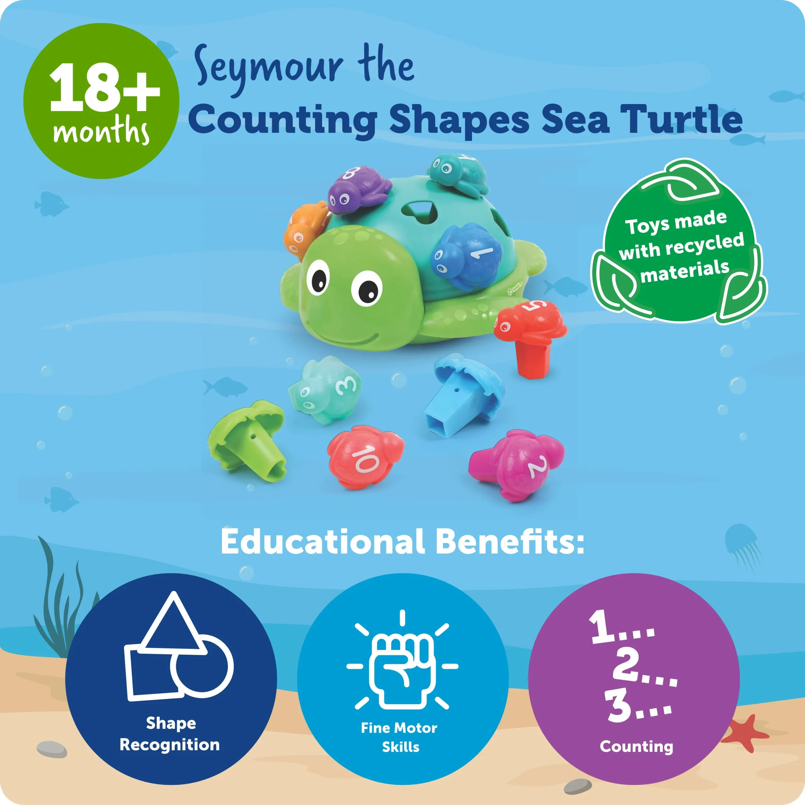 Seymour the Counting Shapes Sea Turtle - Image 5