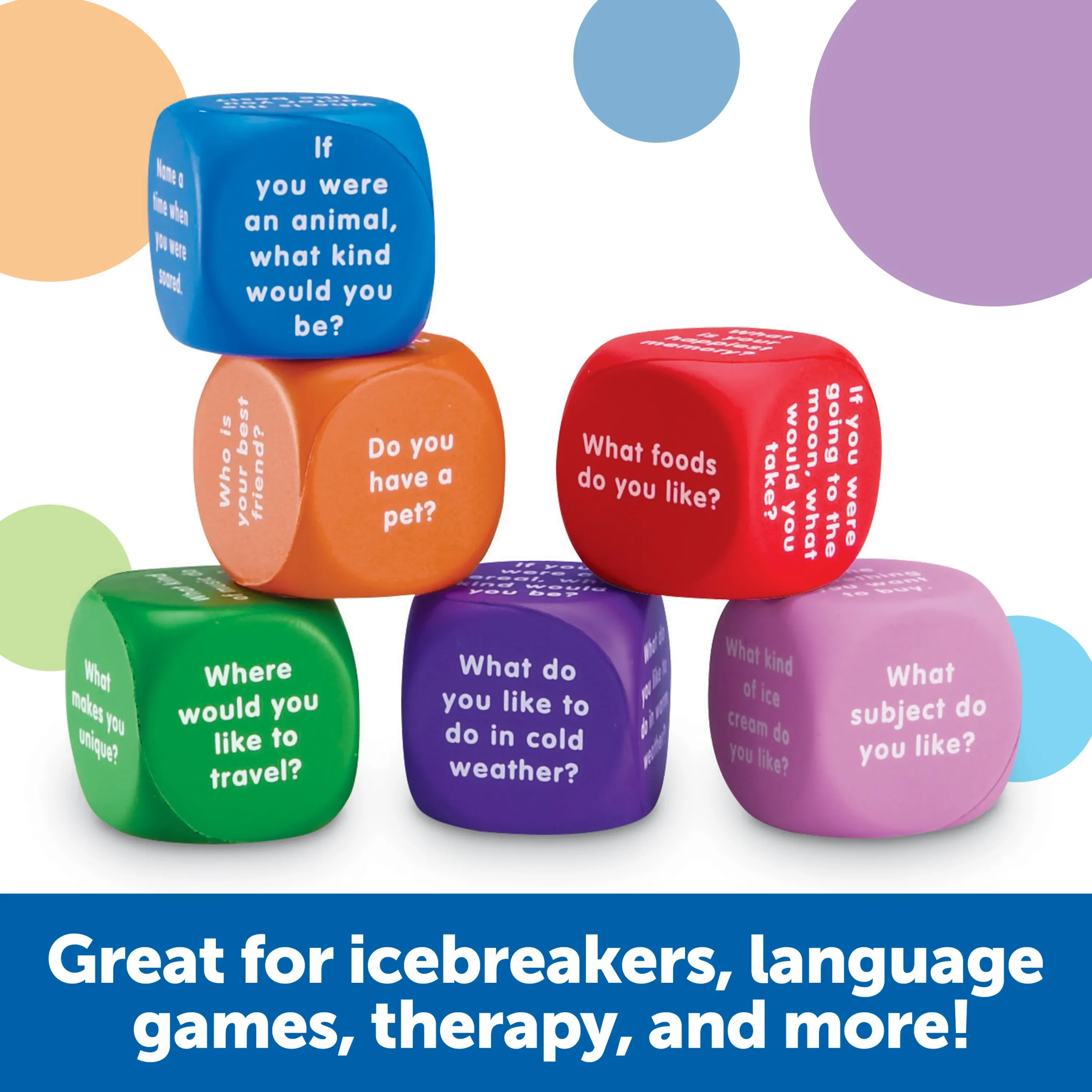 Learning Resources Puzzle Conversation Cubes - Image 5