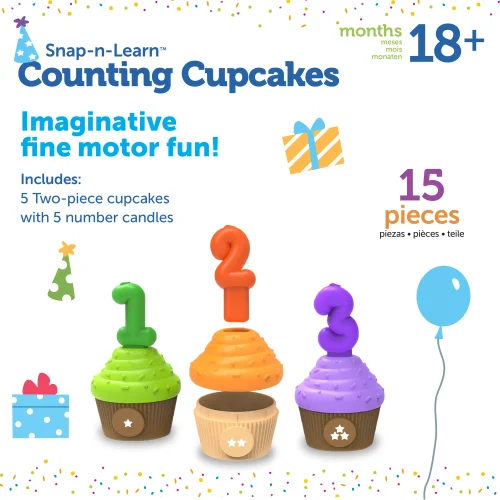 Alternative view of Learning Resources Puzzle Snap-n-Learn™ Counting Cupcakes