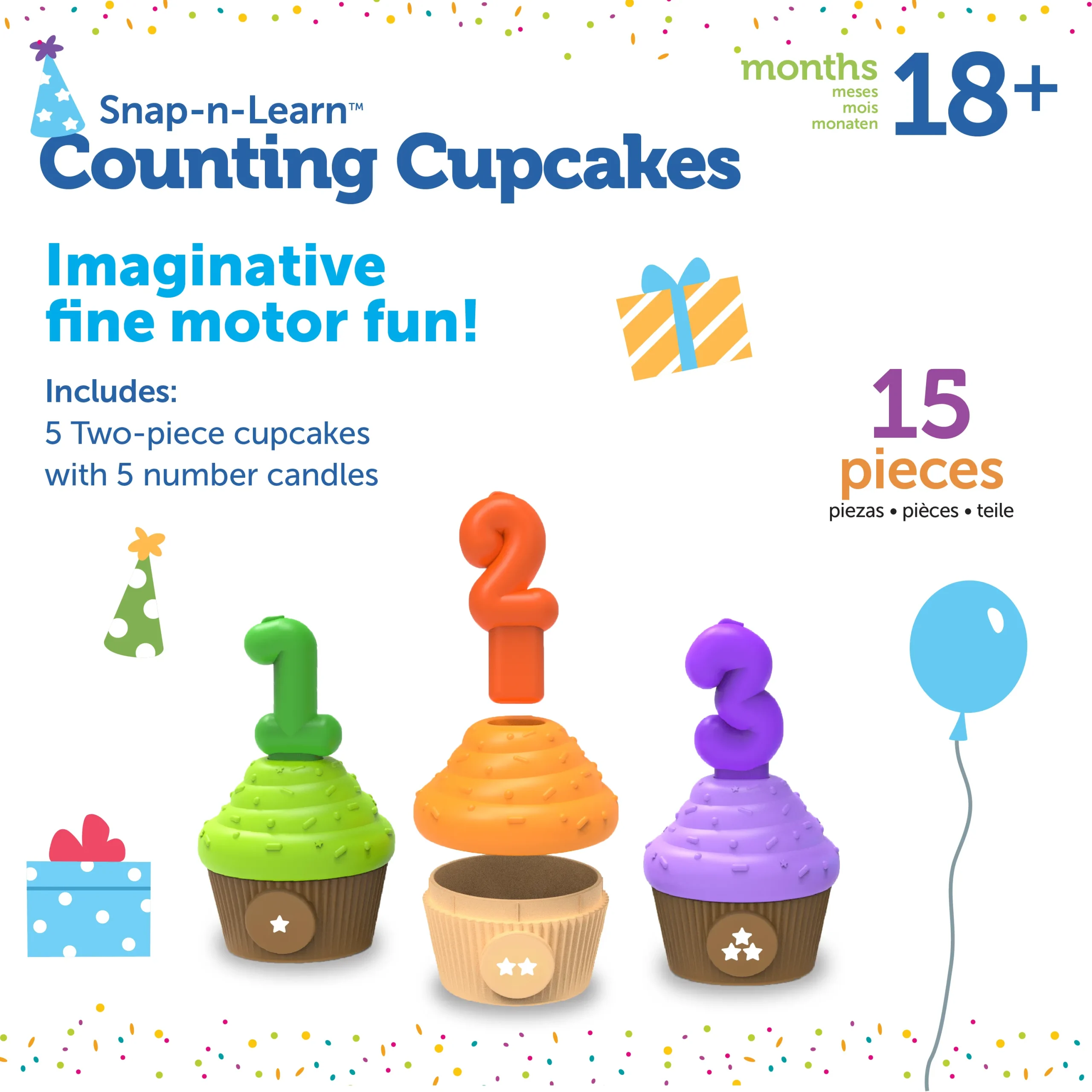 Learning Resources Puzzle Snap-n-Learn™ Counting Cupcakes - Image 2