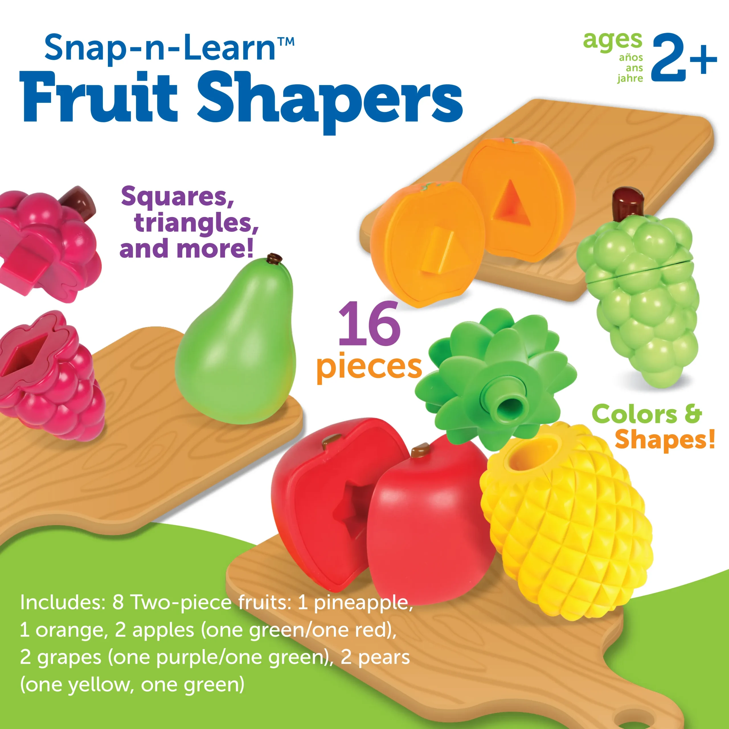 Learning Resources Puzzle Snap-n-Learn™ Fruit Shapers - Image 6