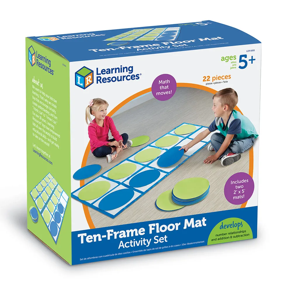Learning Resources Puzzle Ten-Frame Floor Mat Activity Set - Image 2