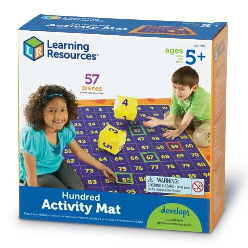 Learning Resources Puzzle Hip Hoppin' Hundred Mat Hundreds Activity Mat
