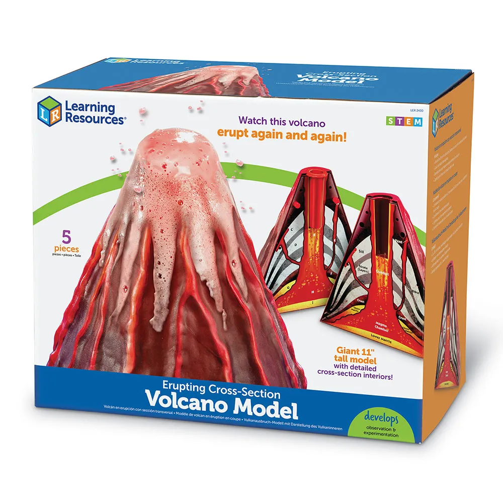 Learning Resources Puzzle Erupting Cross-Section Volcano Model - Image 8