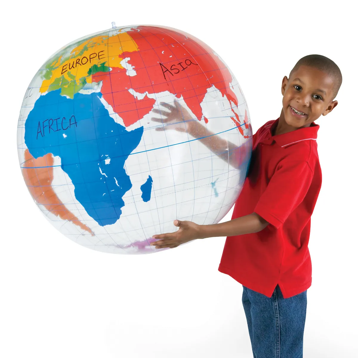 Learning Resources Puzzle Giant Inflatable Labeling Globe - Image 2